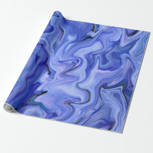 Blue silk abstract wrapping paper