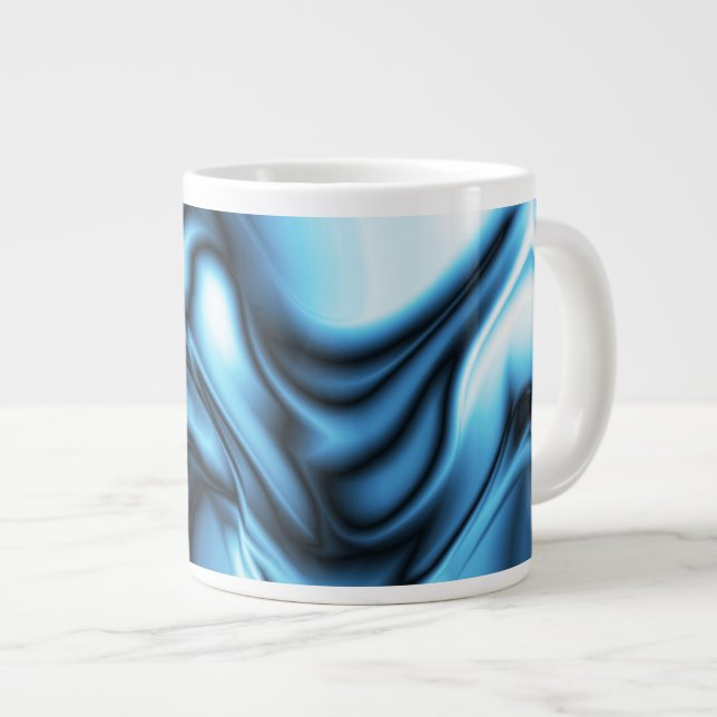 Blue Silk Giant Coffee Mug (Front Right)