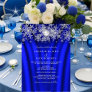 Blue Silk Pearl Snowflake Silver Winter Wedding Invitation