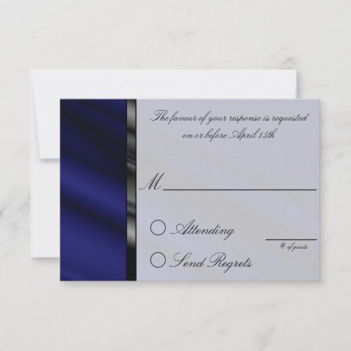 Blue Silk Reply Card