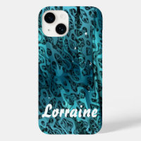 Blue silk texture Case-Mate iPhone 14 case
