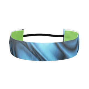 Blue Silk wave Athletic Headband