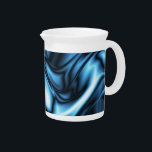 Blue Silk wave Beverage Pitcher<br><div class="desc">Soft Blue Silk Fabric Texture created with Digital Painting Art Design. Copyright BluedarkArt TheChameleonArt.</div>