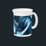 Blue Silk wave Beverage Pitcher<br><div class="desc">Soft Blue Silk Fabric Texture created with Digital Painting Art Design. Copyright BluedarkArt TheChameleonArt.</div>