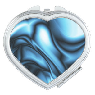 Blue Silk wave Compact Mirror