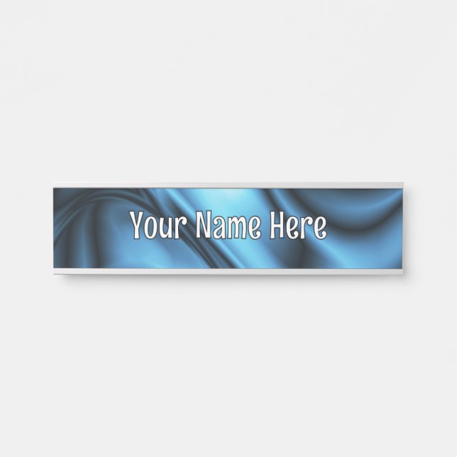 Blue Silk wave Door Sign (Front)