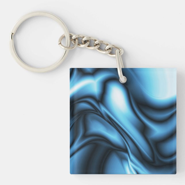 Blue Silk wave Keychain (Front)