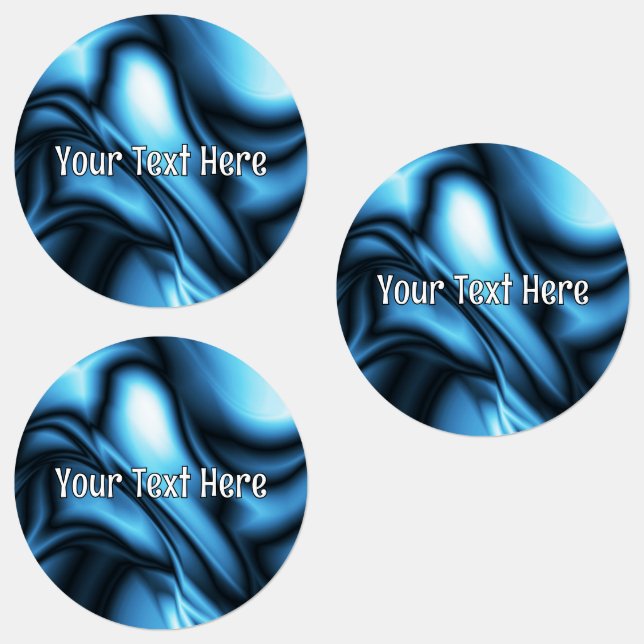 Blue Silk wave Labels (Group)