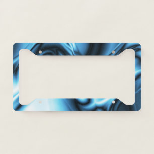 Blue Silk wave License Plate Frame