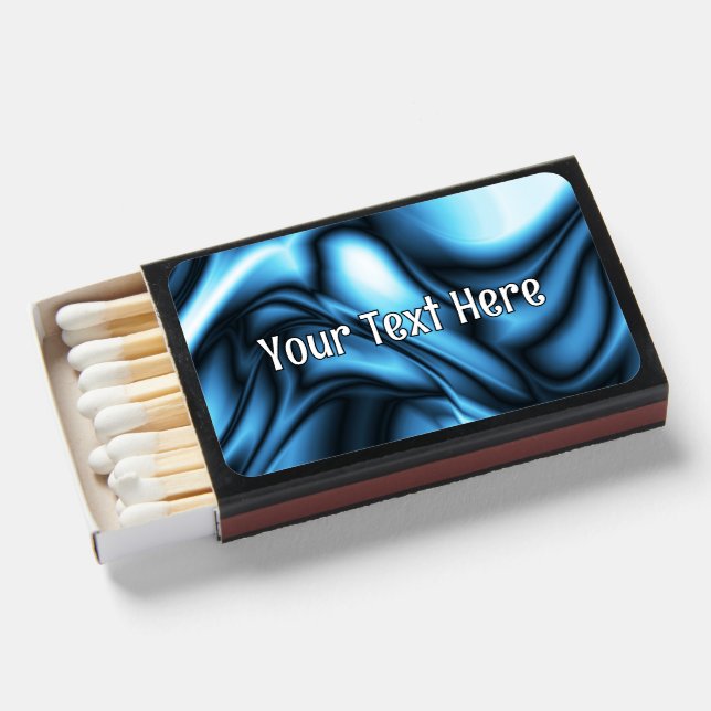 Blue Silk wave Matchboxes (Front Open)