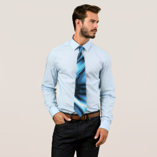 Blue Silk wave Neck Tie