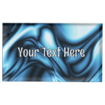 Blue Silk wave Place Card Holder