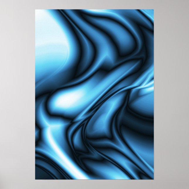 Blue Silk wave Poster (Front)