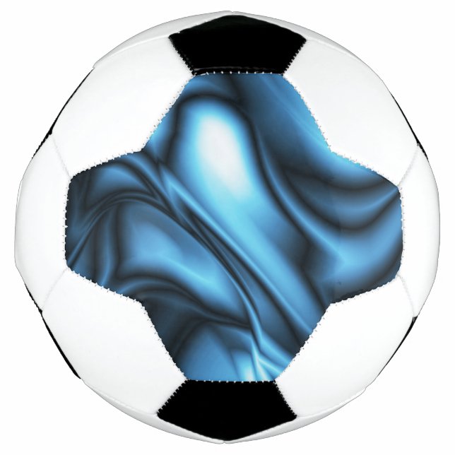 Blue Silk wave Soccer Ball (Front)
