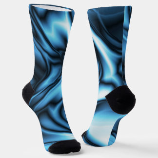 Blue Silk wave Socks