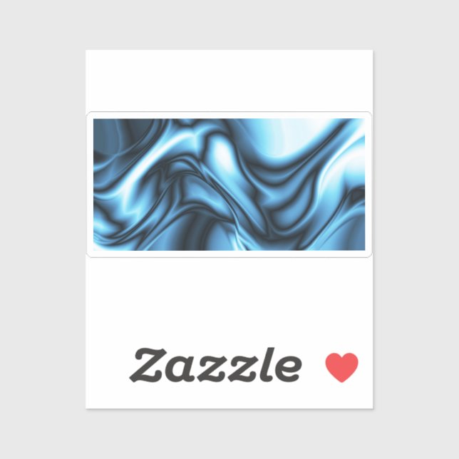 Blue Silk wave Sticker (Sheet)