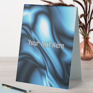 Blue Silk wave Table Tent