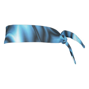 Blue Silk wave Tie Headband