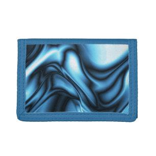 Blue Silk wave Trifold Wallet