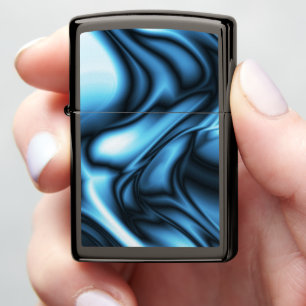 Blue Silk wave Zippo Lighter
