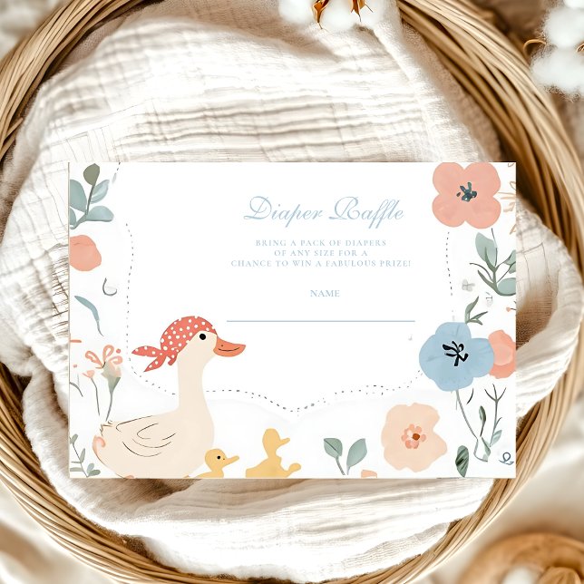 Blue Silly Goose Baby Diapper Raffle Enclosure Card (Creator Uploaded)