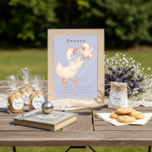 Blue Silly Goose Favor Table Sign
