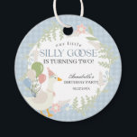 Blue Silly Goose Floral Gingham Birthday Party Favor Tags<br><div class="desc">A silly goose is almost on the loose. This Silly Goose Party Decor Collection is perfect for celebrating your sweet little girl! Featuring an adorable silly goose, pastel florals, and soft gingham patterns, this collection is perfect for adding a touch of playful elegance to any party. Whether it’s for a...</div>