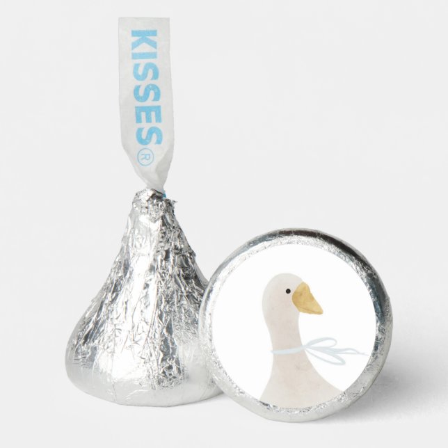 Blue Silly Goose Hush Candy Favor Sticker (Front)