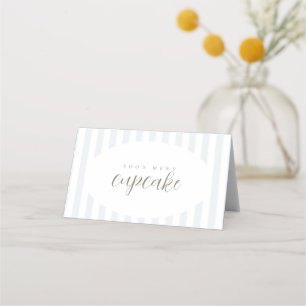 blue silly goose stripe folded food menu card