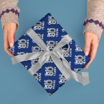 Blue Silver Cheers to 80 Years Birthday Wrapping Paper Sheets<br><div class="desc">Elegant eightieth adult birthday wrapping paper featuring a stylish navy blue background that can be changed to any color,  silver sparkly glitter,  and the saying "cheers to 80 years" using eighty silver hellium balloons.</div>