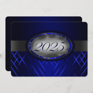 Blue & Silver Class of 2025 Party Invitation