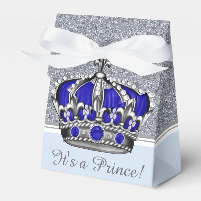 royal blue and silver baby shower