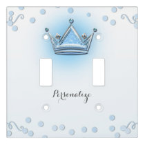 Blue & Silver Crown Royal Prince Bedroom Light Switch Cover