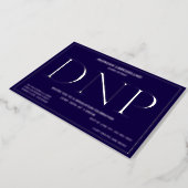 Blue Silver DNP Graduation Foil Invitation (Rotated)
