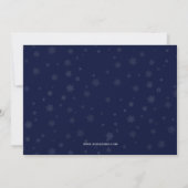 Blue Silver Festive Corporate holiday party Invite (Back)
