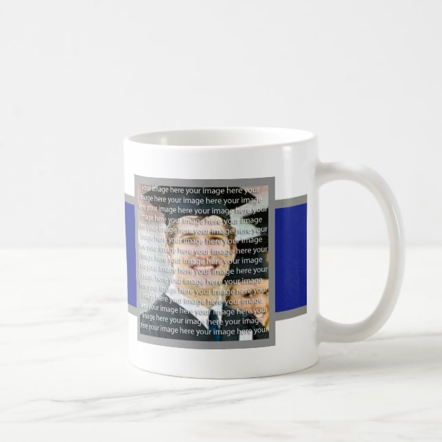 Blue & SIlver School Graduation Photo Collage Mugs (Right)