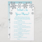 Blue & Silver Snowflake What's In Your Phone Game (Front/Back)