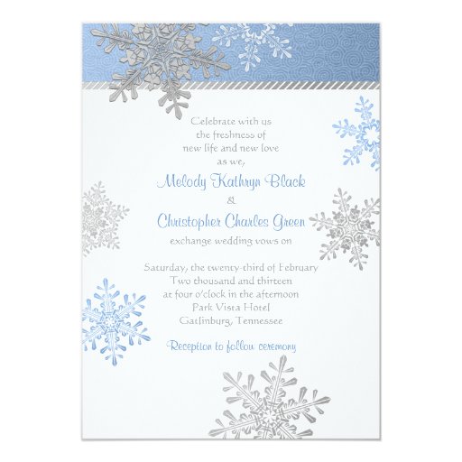 Winter Wedding Invitations Snowflake 4