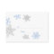 Blue Silver Snowflake Winter Wedding Place Cards