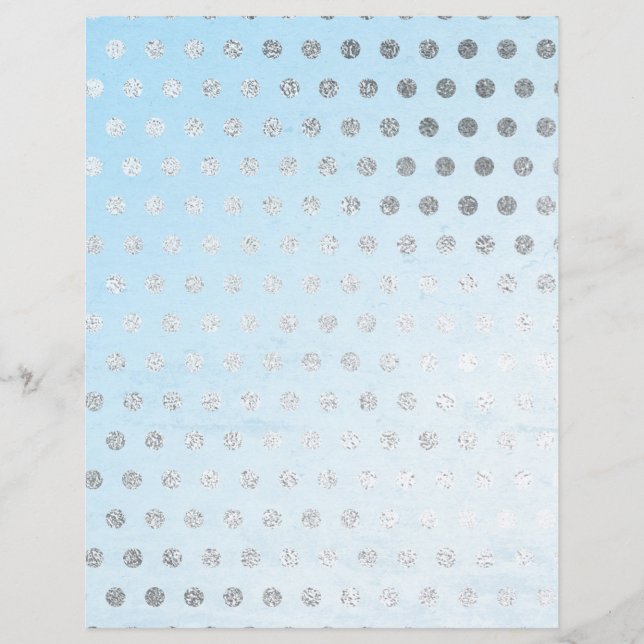 Blue & Silver Spotted Scrapbook Paper (Front)