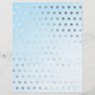 Blue & Silver Spotted Scrapbook Paper