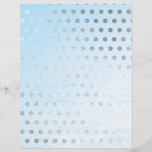 Blue  Silver Spotted Scrapbook Paper