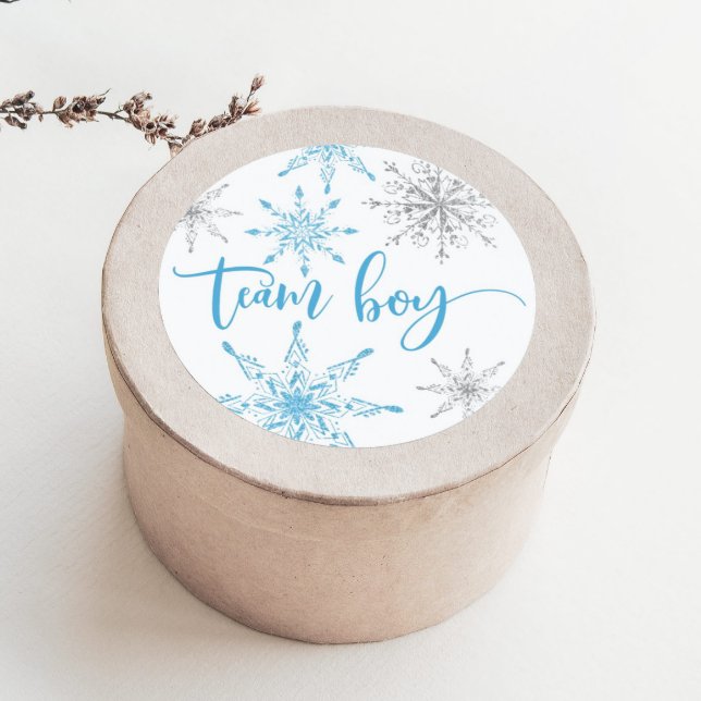 Blue silver team boy classic round sticker (Creator Uploaded)