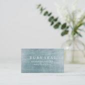 Blue Silver Textured Architectural Business Card (Standing Front)