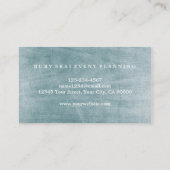 Blue Silver Textured Architectural Business Card (Back)