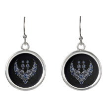 Blue Silver Tiger Crystal Jewelry Set