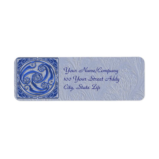 Blue Silver Triskel Label (Front)