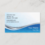 Blue Silver Wave Business Card