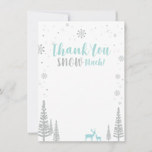 Blue & Silver Winter Wonderland Thank You Card