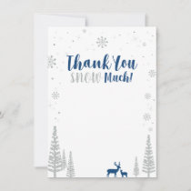 Blue & Silver Winter Wonderland Thank You Card